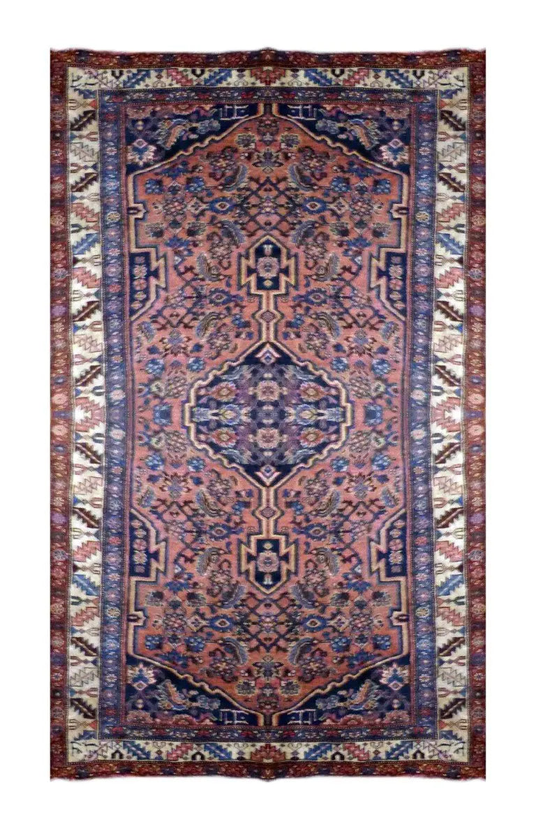 Iranian Antique Persian Hand-Knotted Rug Made With Natural Wool & Cotton Color Multi 7'6" X 4'4" Pan 7788